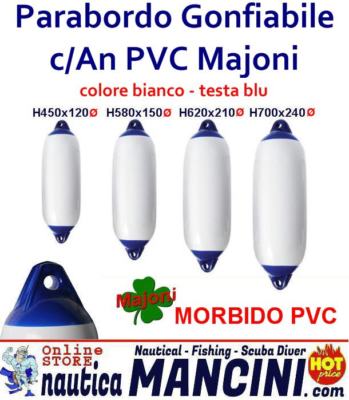 MISURE VARIE BIANCO TESTA BLU PARABORDI PROTEZIONE BARCA Blue PARABORDO MAJONI 
