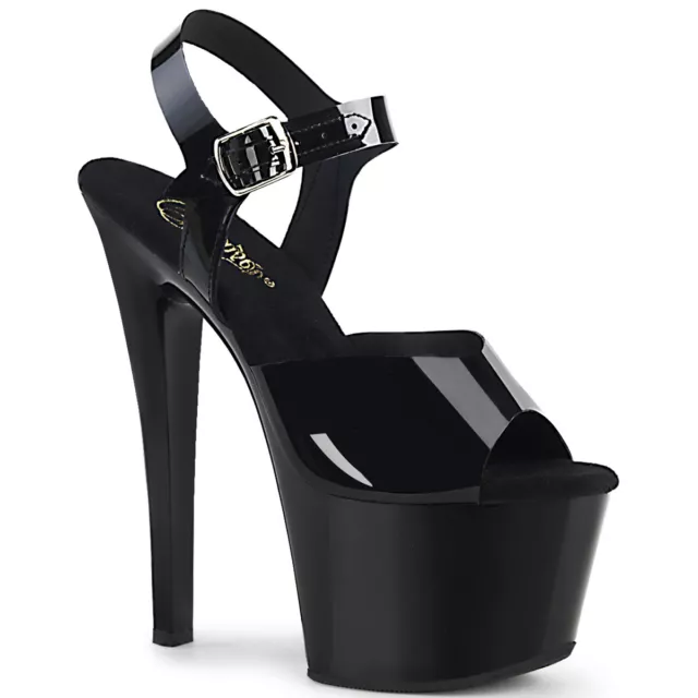 PleaserUSA sandali donna Poledance plateau Sky-308N vernice nera