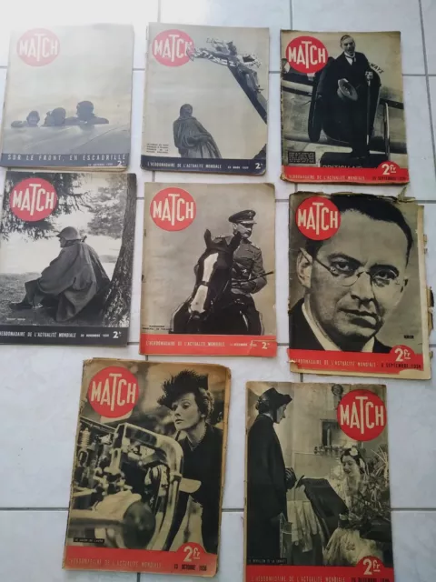 lot revues anciennes WW2 1938 1939 MATCH heros de l'aviation finlande etc ...