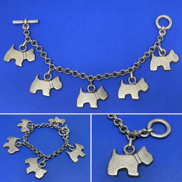 Bracelet Breloques Agatha Paris Plaqué Or – Motif Chien, Créateur Français, Occasion