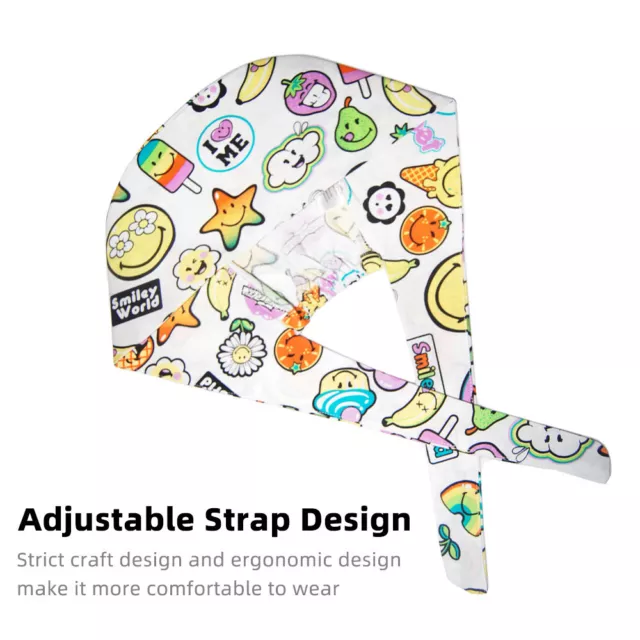 anime printed scrubs cap sweatband surgical hat Laboratory cooker working hats 3