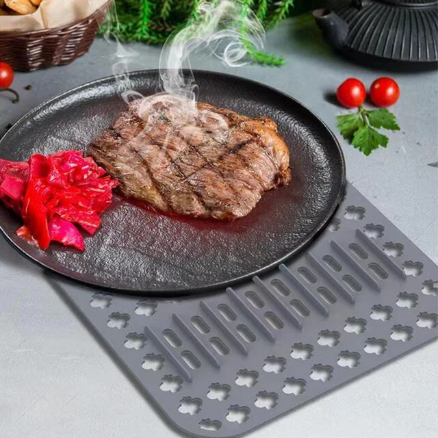 Sarpoer Tapis de Selle D'éVier Protecteur D'éVier Ultra Fin Tapis D'éVier de Cuisine Super Doux avec Ventouses sans, Ne Tache Jamais Gris