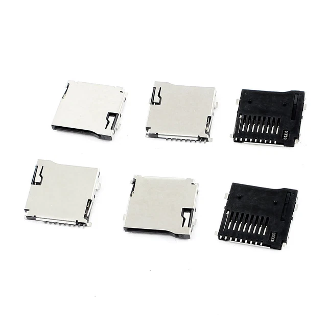 6 Pcs Phone A Molla Per Trasferimento Dati Transflash Prese Slot Micro Sd Card