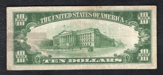 Fr. 2309 1934-A $10 Ten Dollars “North Africa” Silver Certificate Very Fine 2