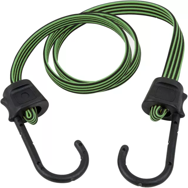 KEEPER 06126 36-inch Flat Narrow Bungee Cord Strap w/ Sheathed Steel Hooks