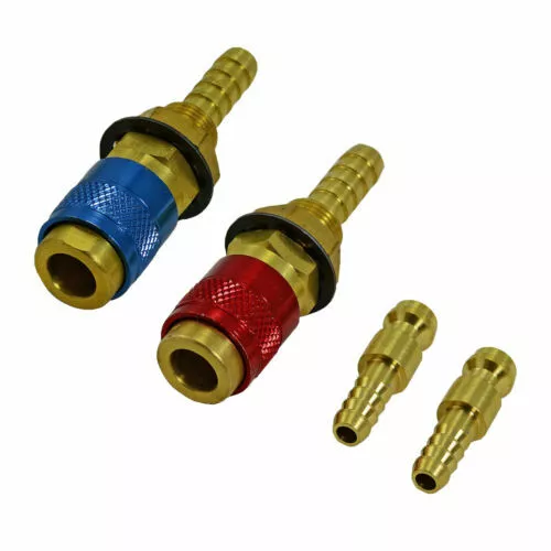 Water Cooled & Gas Adapter Quick Connector Fitting For TIG Welding Torch 2 Set