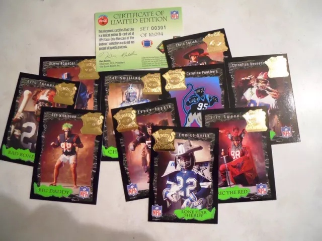 1994 Coca-Cola Monsters of the Gridiron 30-card GOLD SET Emmit Smith Thomas Lott