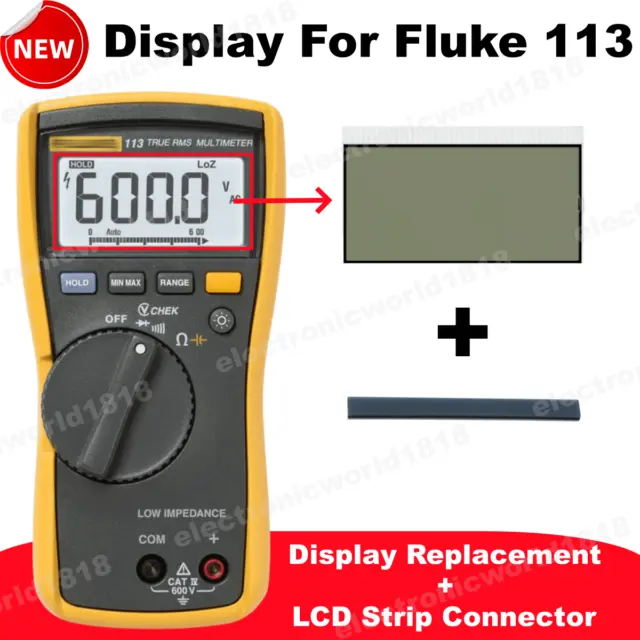 Per Fluke 113 Digital TRMS Utility Multimetro LCD Display Parte riparazione schermo NUOVO