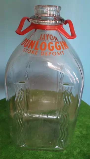 Milk Bottle: Royal Dunloggin Dairy/ Baltimore MD/ Half-Gallon/ Clear Glass