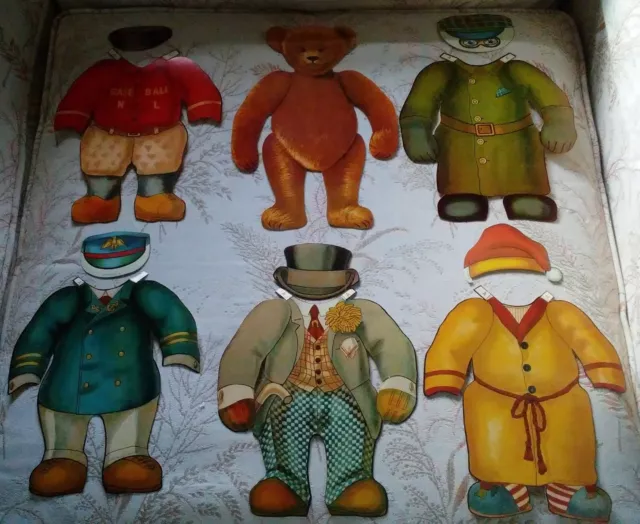 PAPER DOLL - Collector's Old Fashioned Jumbo Teddy Bear Paper Doll  **VINTAGE** $9.99 - PicClick