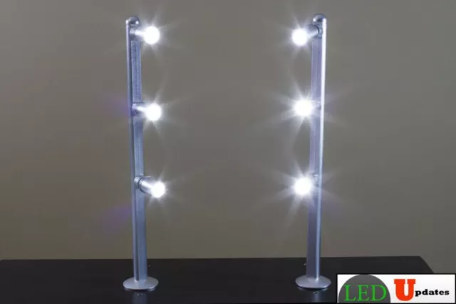 4x Retail display jewelry showcase silver LED light pole FY-53 UL power supply 2