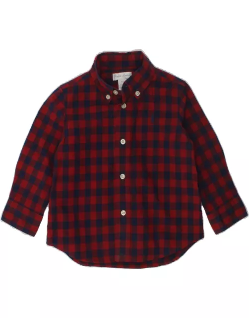 RALPH LAUREN Baby Boys Shirt 9-12 Months Red Check Cotton AS97