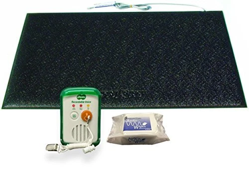 Wander Prevention Alarm Monitor with Two Recordable Voice Floor Mat - 24"x36"