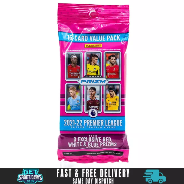 2021-2022 Panini Prizm Premier League Soccer 15 Cards Cello Fat Value Pack - NEW