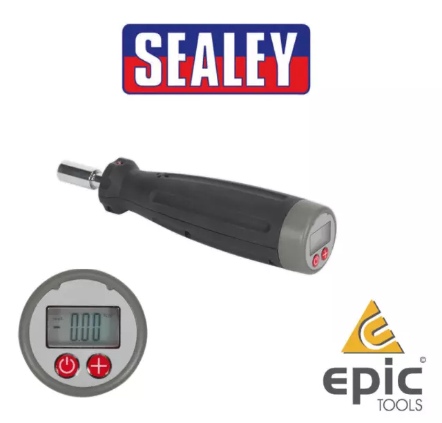 Sealey Digital Torque Screwdriver 0.05Nm To 5Nm, 1/4" Hex Drive,Nm or Lb, STS103