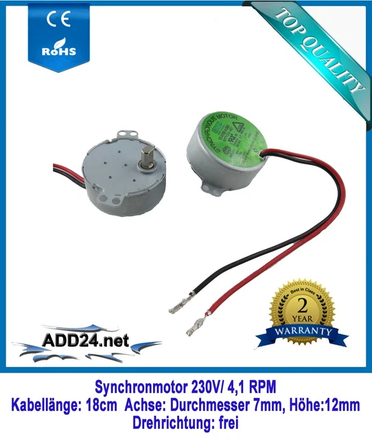 Motore Tyc Ktyz Motore Sincrono Piramidale AC 230V - Velocità 2,5 - Foto 4