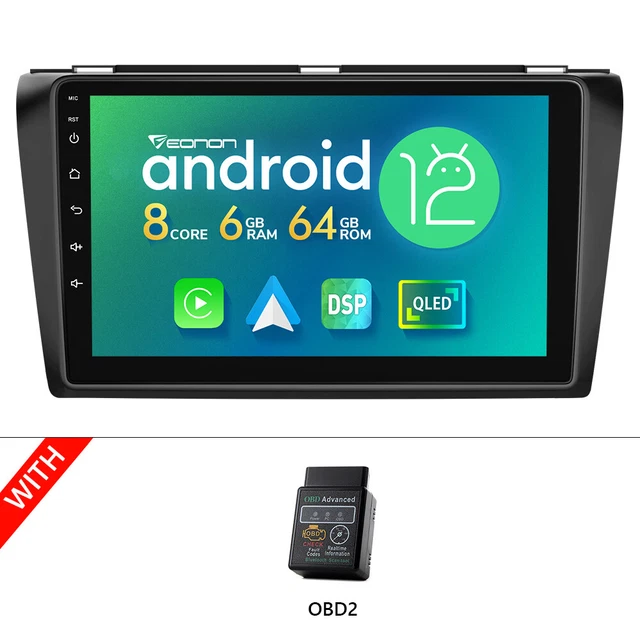 9-Inch Android 13 Car Stereo For Toyota RAV4 2006–2012 – Wireless CarPlay, 4+64GB, GPS, DSP, Backup Cam