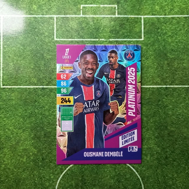 PANINI ADRENALYN FOOT 202425. Ousmane Dembélé PLATINUM 2025 Limited