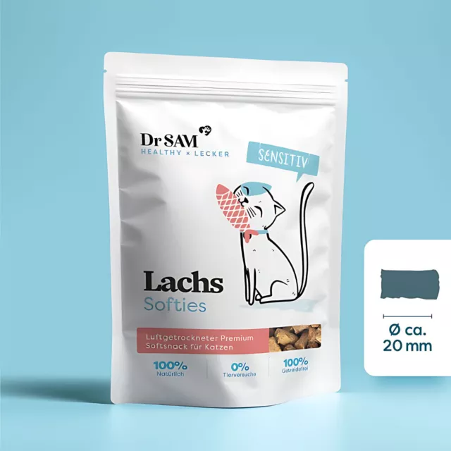 Dr. Sam Lachs Softies für Katzen 100 g, Katzensnack, NEU