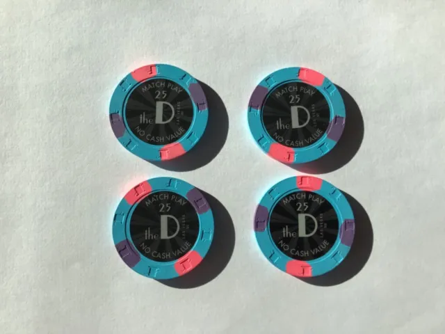 The D Casino 25 dollar promotional match play blackjack chips 2023 edition
