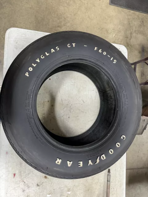 NOS Goodyear Polyglas GT F60-15 Cuda Shelby Tire