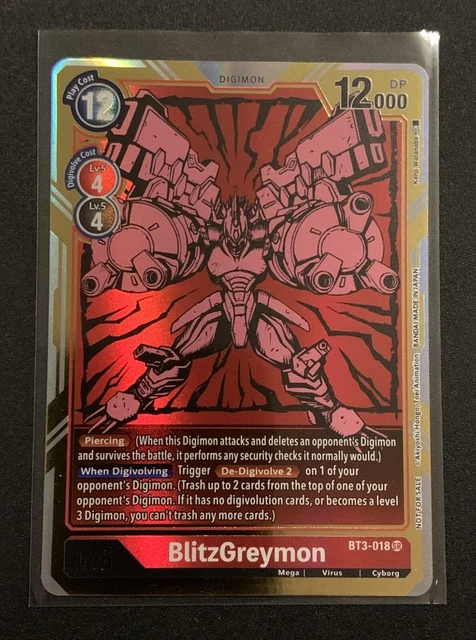 BLITZGREYMON - BT3-018 SR - Alt Art - Special Booster VER 1.5. - Digimon TCG  11.95 - PicClick UK