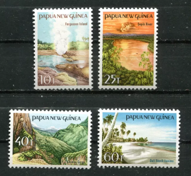 PAPUA NEW GUINEA 1985, LANDMARKS, LANDSCAPES, Scott 610-613, MNH