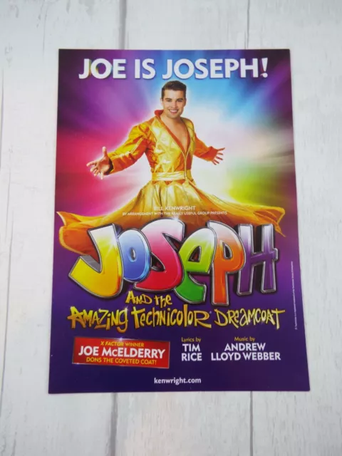 Joseph And The Amazing Technicolor Dreamcoat Joe Mcelderry 2016 Uk Tour A5 Flyer