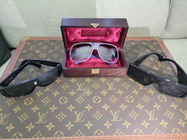 100+Authentic+Louis+Vuitton+1.1+Millionaires+Sunglasses+Red+Z1169e for sale  online