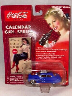 2003 Johnny Lightning Coca-Cola Calendar Girl '49 Mercury Car-MIP