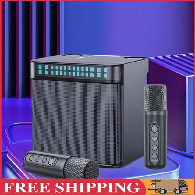 Outdoor Karaoke RGB Lights Karaoke Machine Home Singing Equipment (Black)