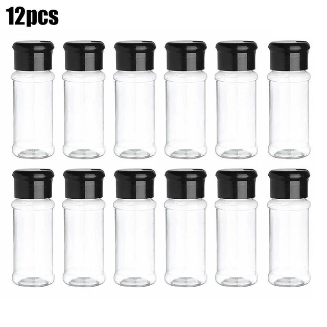 12pc Plastica Spezie Barattolo Bottiglia Pepe Shaker Sale Erbe Gusto Contenitore