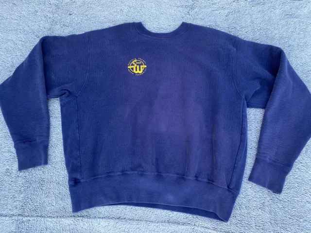 Vintage Camber Sweatshirt Mens 3XL XXXL Blue Crew Neck Pullover Made In USA