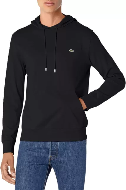 LACOSTE MENS LONG Sleeve Hooded Jersey Cotton T-Shirt Hoodie XX-Large ...