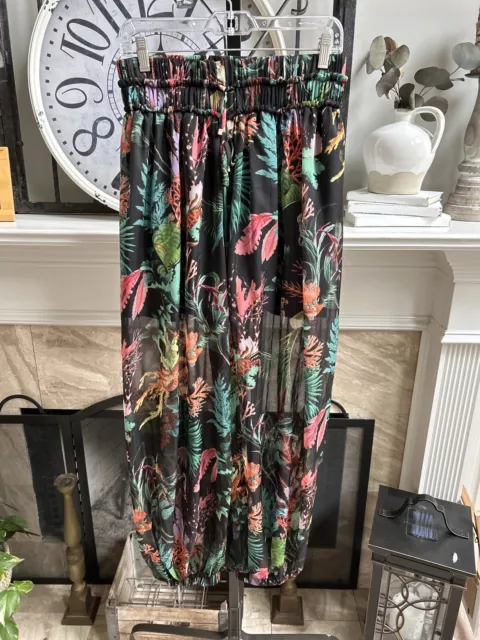 $395 PATBO "Voluminous" drawstring balloon leg pants in Oasis floral print 6 2