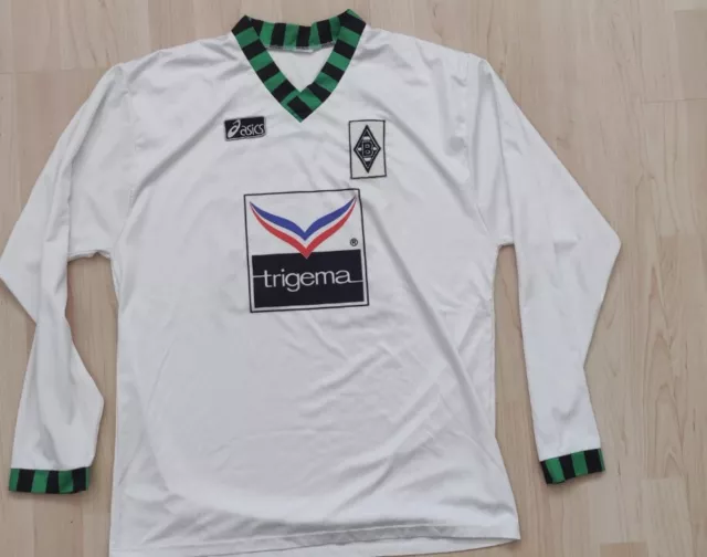 Borussia Mönchengladbach Original Asics Trikot Trigema Langarm Weiss 10