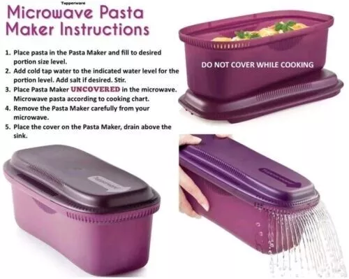 Tupperware Microwave Pasta Cooker Purple/Amethyst/ Rhubarb RETAIL $35 *BRAND NEW