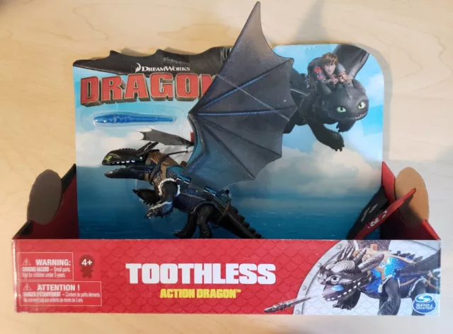 Dragons Dreamworks Toothless Missile Fire Attack Figure Spin Master 2017 New