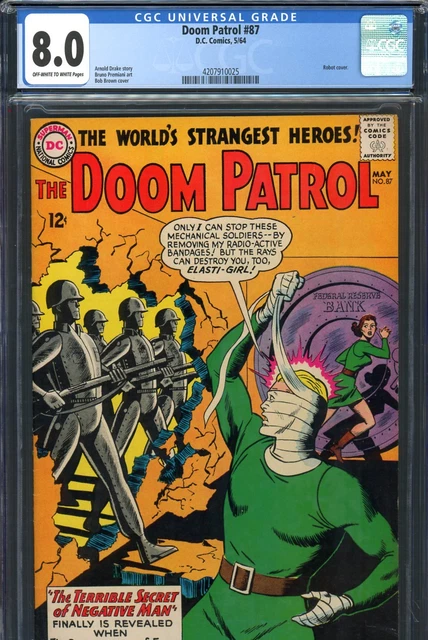 Doom Patrol #87 CGC GRADED 8.0 - Drake story - 2nd issue of title - robot c/s