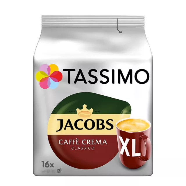 Tassimo Jacobs Caffe Crema Classico XL Your Large Morgenkaffee 132g