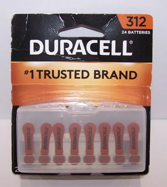 Duracell Easy Tab 312 Hearing Aid Batteries 24 Ct EXP 03/2025