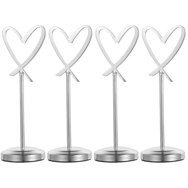 4x Soporte de número de mesa Soporte para fotos Clip Soporte para fotos