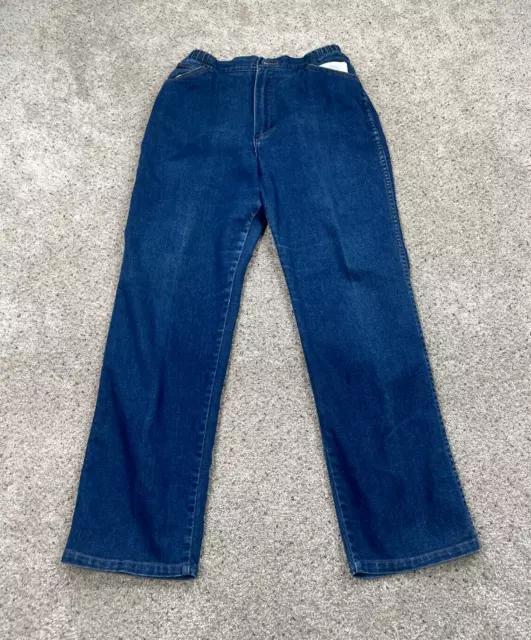 VTG Wrangler Pants Womens 16 Blue Western Denim Jeans Work Ladies USA 80s 26x28