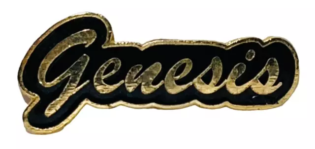 Genesis Rock Band Logo Pin Pinback Badge Phil Collins VTG 1980s Made in England