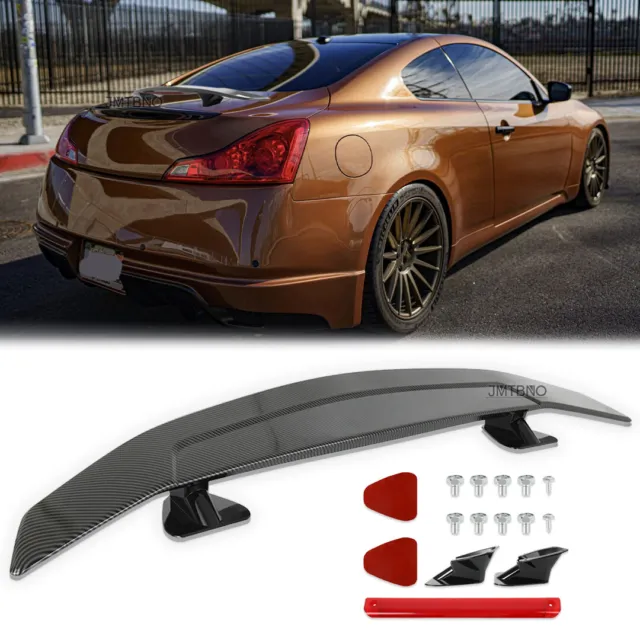 For Infiniti G35 G37 Coupe 46'' ABS GT Rear Trunk Wing Spoiler Lip Carbon Fiber