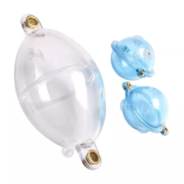 3Pcs Transparent White In line Bubble Fishing Floats with High Intensity