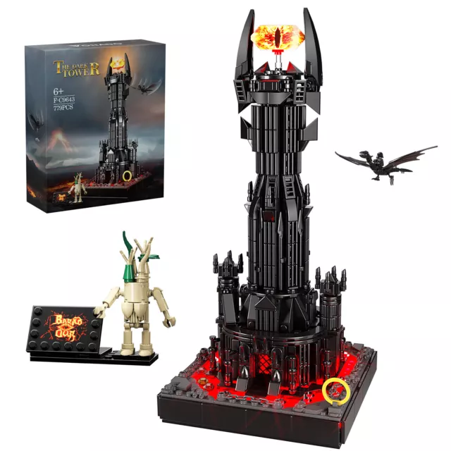 779 PCS MOC Lord Of Rings Magic Castle With LED Light Building Block Bricks Set