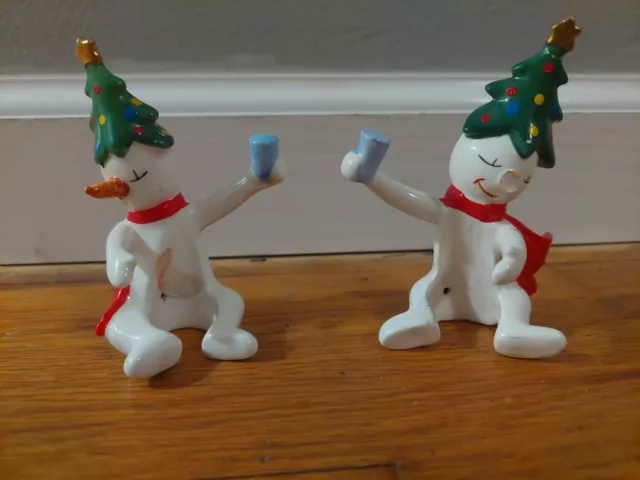 Vintage Holt Howard Snowman Candleholder  1958 Cute MCM Decor