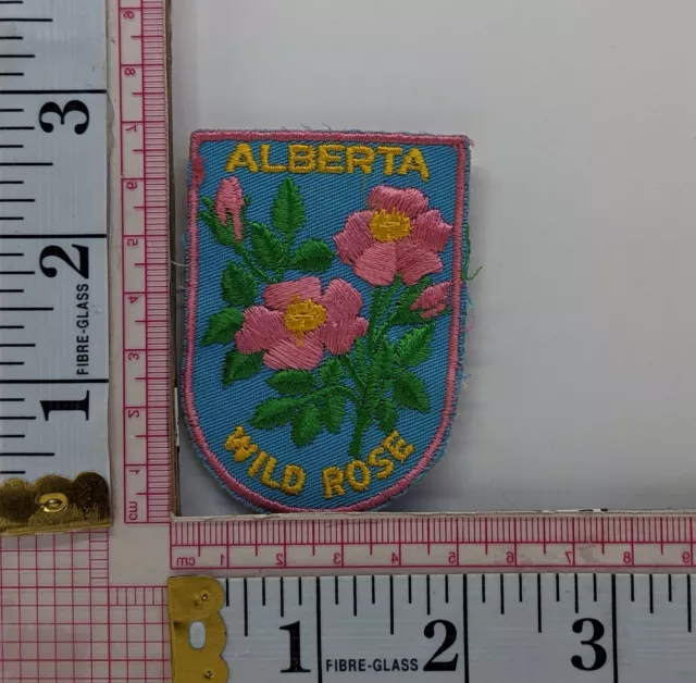 Alberta Wild Rose Patch Badge Applique Crest Logo t11