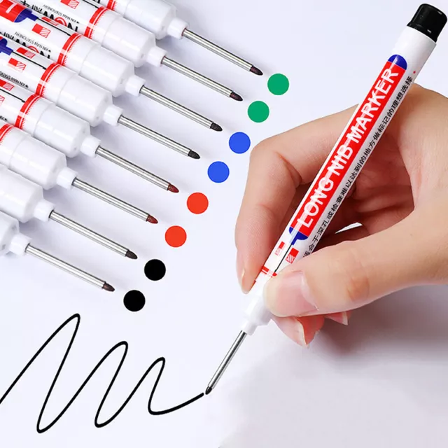 Pluma marcadores de cabeza larga de tinta de 20 mm marcador de orificio profundo multipropósito carpintería P'JO